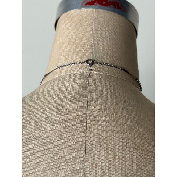 Vintage Silver Choker with Carved Fish - Picture 3 of 3